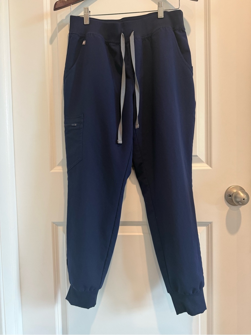 Figs Navy Women's Drawstring Joggers with Cargo Pocket